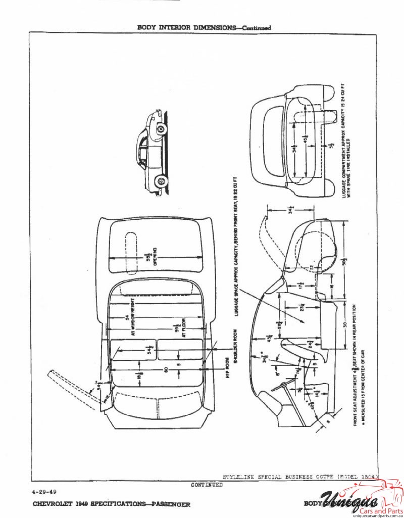 1949 Chevrolet Specifications Page 21